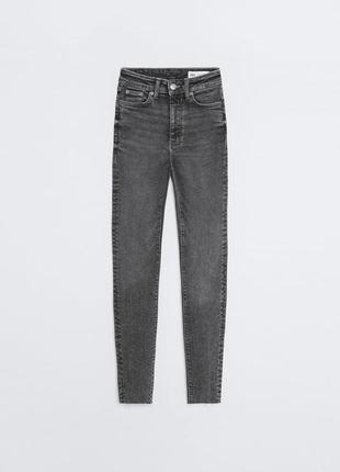 Вареные джинсы серые в стиле 80-х zara new
