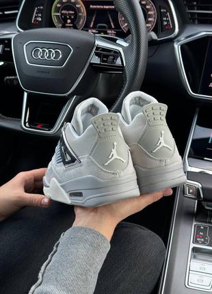 Женские замшевые кроссовки на весну в стиле nike air jordan 4 🆕 найк джордан8 фото