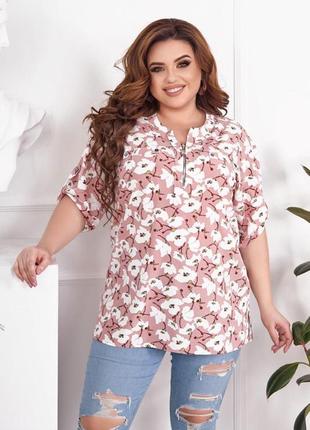Жіноча сорочка блузка 657.2 софт  - котон (56 . 58 . 60 . 62  розміри )4 фото
