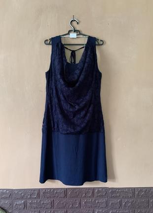 Синя сукня плаття віскоза  пряма розмір 50/52