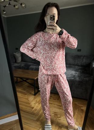Новая розовая пижама кофта и штаны1 фото