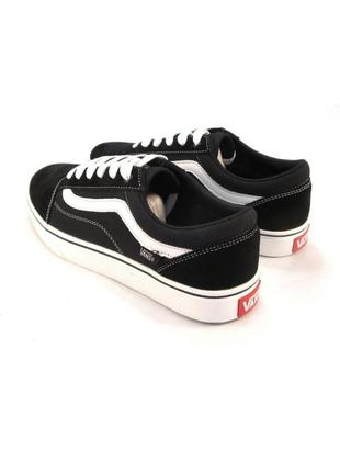 Классические кеды кроссовки vans old skool black white  🫰кроссовки кеды вансы олд скул чёрные с белым6 фото