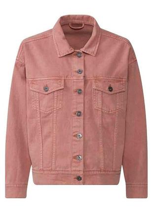 Джинсовая куртка м 42euro, esmara, ничевинка, розовая oversized
