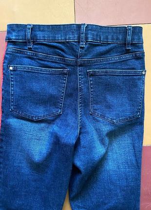 Женские джинсы скинни c лампасами высокая посадка uk8 denim6 фото