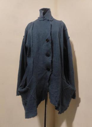Знижка дня!!дизайнерський вовняний кардиган від rundholz, xl/xxl