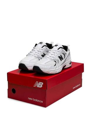 Женские кроссовки new balance 530 white silver black