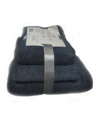 Набор 3шт. махровых полотенец серый - 70*140, 50*90, 40*70