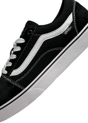 Женские кеды vans old skool black white8 фото