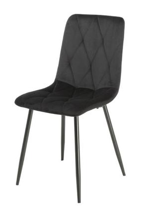 Черный стул интарсио corey с металлическими ножками и тканевой обивкой