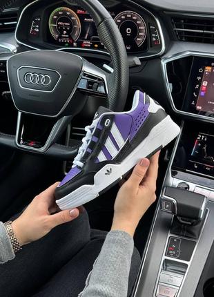 Женские кроссовки adidas originals adi2000 black white purple жанкие адидас6 фото
