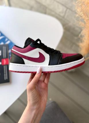 Nike air jordan 1 low burgundy7 фото