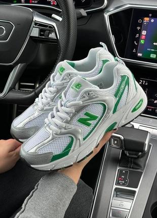 Женские кроссовки new balance 530 white green New Balance