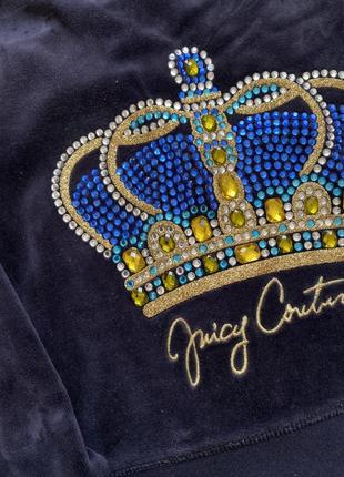 Стильное велюровое худи juicy couture оригинал со стразами3 фото