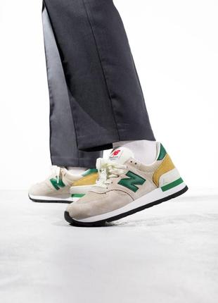 New balance 574 beige/green 36-453 фото