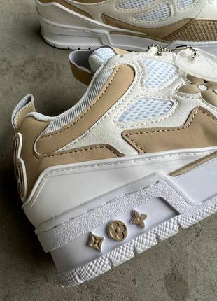 Жіночі кросівки louis vuitton 1854 skate sneakers beige / ексклюзивне жіноче взуття луі вітон бежеві4 фото