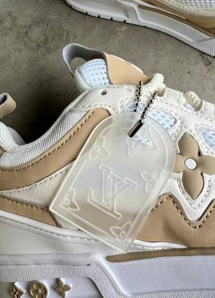 Женские кроссовки louis vuitton 1854 skate sneakers beige / эксклюзивная женская обувь луи витон бежевые3 фото