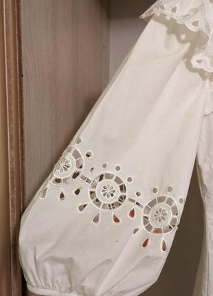 Короткое белое хлопковое платье размера s.6 фото
