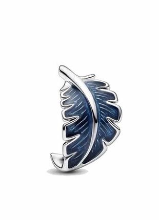 Срібний шарм намистина підвіска для браслету у стилі пандора pandora нова з пробою s925 срібло 925 проби перо