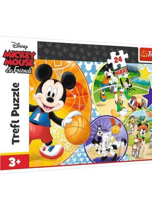 Дитячі пазли махі disney "час для спорту" trefl 14291 24 елементи