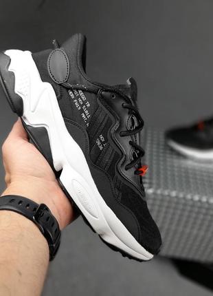 Мужские кроссовки adidas ozweego black адидас озвучого черного цвета4 фото