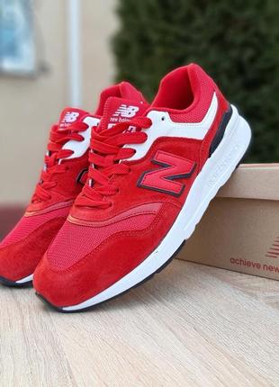 Мужские кроссовки new balance red white#balанс красного с белым цветами