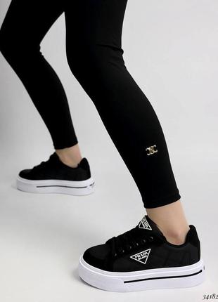 Стильные черные кроссовки женские кроссовки жеэнсике