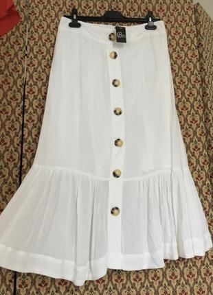 Костюм натуральный вискоза жатка летний юбка длинная миди пуговицы макси миди топ блуза открытые плечи2 фото