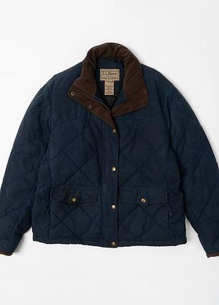 L.l.bean waxed cotton down winter jacket navy&nbsp; женская куртка
