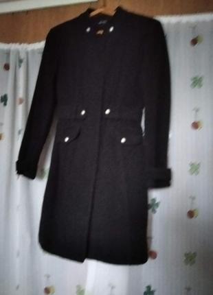 Супер пальто серого цвета р. xs\34\6,65%шерсть,35%вискоза.