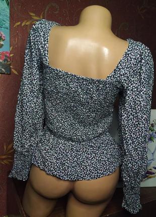 Блуза цветочным принтом с квадратным вырезом от new look4 фото