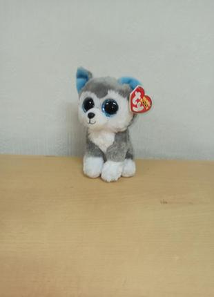 Мягкая игрушка ty beanie boo's хаски "slush" 15см