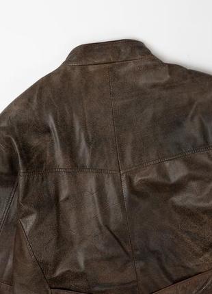 Trapper vintage leather jacket чоловіча шкіряна куртка7 фото