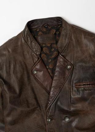 Trapper vintage leather jacket чоловіча шкіряна куртка2 фото