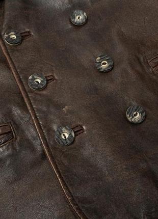 Trapper vintage leather jacket чоловіча шкіряна куртка4 фото