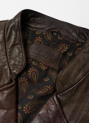 Trapper vintage leather jacket&nbsp;мужская кожаная куртка3 фото