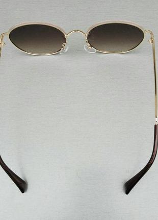 Очки в стиле jimmy choo  женские солнцезащитные круглые коричневые с градиентом4 фото