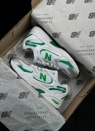 Женские кроссовки new balance 530 white green8 фото