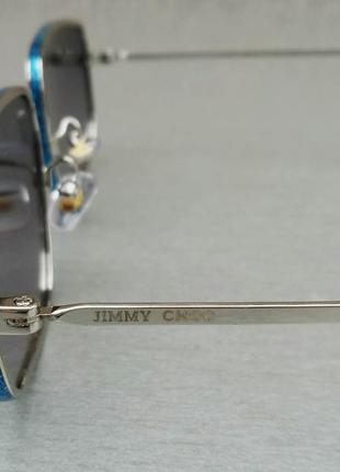 Jimmy choo окуляри жіночі сонцезахисні стильні вузькі чорні з синім4 фото