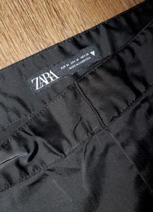 Широкие брюки карго zara, сатиновые атласные палаццо wide leg8 фото