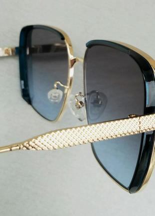 Christian dior очки женские солнцезащитные большие синие с градиентом8 фото