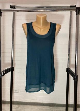 Зелена віскозна майка