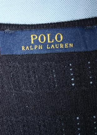 Темно-синий кружевной джемпер polo ralph lauren, m/l9 фото