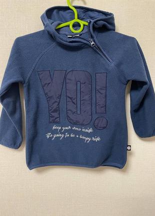 Мягкий синий батник 116 размер 3149