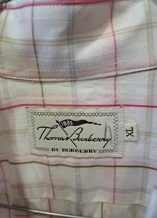Мужская рубашка с коротким рукавом, шведка thomas burberry xl3 фото