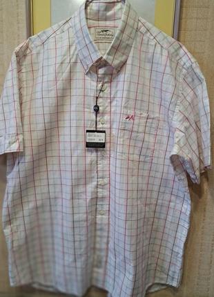 Мужская рубашка с коротким рукавом, шведка thomas 2000s burberry xl