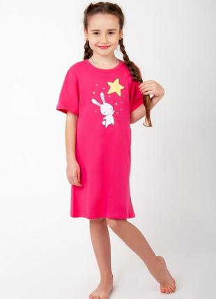 Ночная рубашка детская, ночная футболка удлиненная, милая ночная рубашка с лисичкой, домашнее платье, платье2 фото