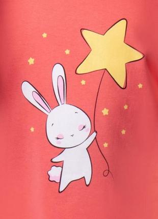 Ночная рубашка детская, ночная футболка удлиненная, милая ночная рубашка с лисичкой, домашнее платье, платье7 фото