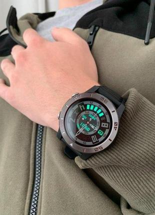 Чоловічий розумний наручний годинник north edge xtrek з компасом (чорний)8 фото