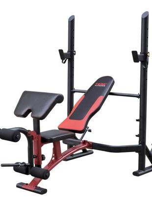 Лава для жиму york fitness aspire 320 зі стійкою для штанги та партою скотта