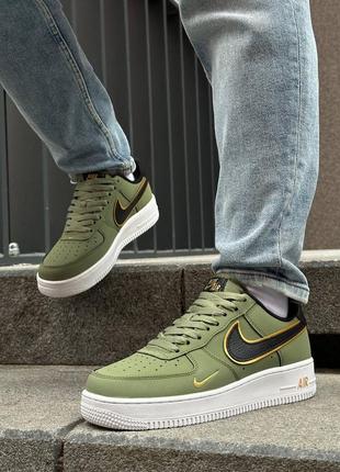 Nike force olive gold black1 фото